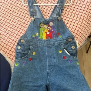 Vintage 90s Denim Teletubbies Overalls